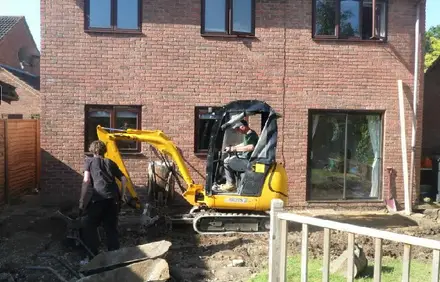 Building work at Cleves Close, Swindon